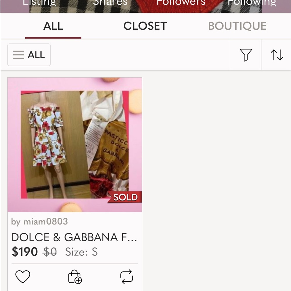 SOLD- Dolce & Gabbana dress